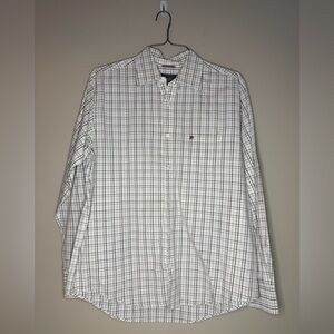 Mossimo Supply Co. White Plaid Button Down Shirt